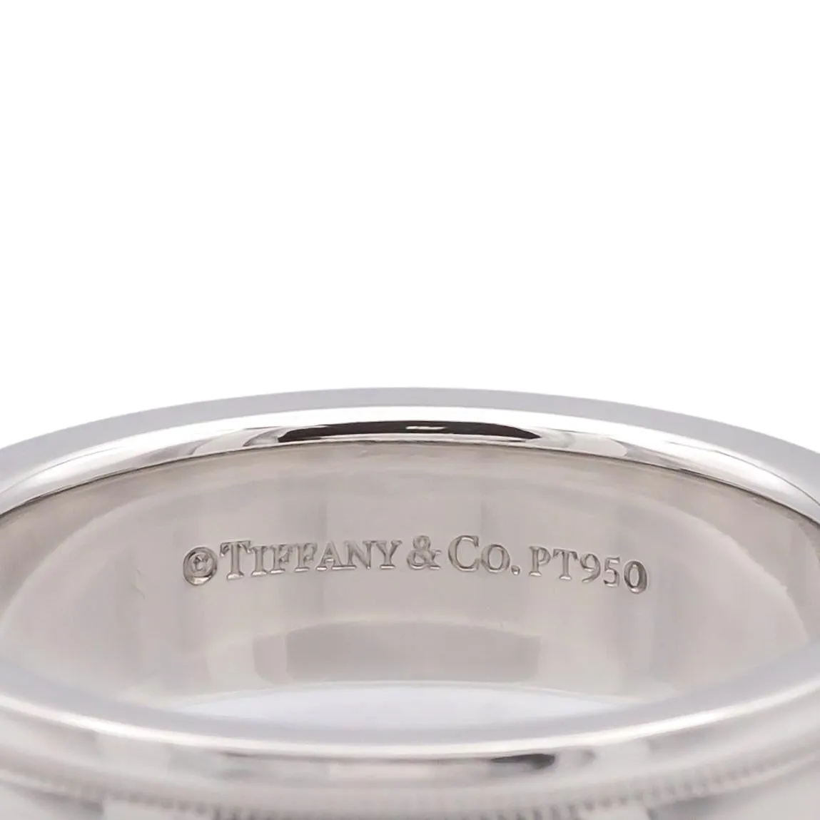 Tiffany & Co. Platinum Classic Double Milgrain Men’s Band Ring, 6mm, Size 7.5