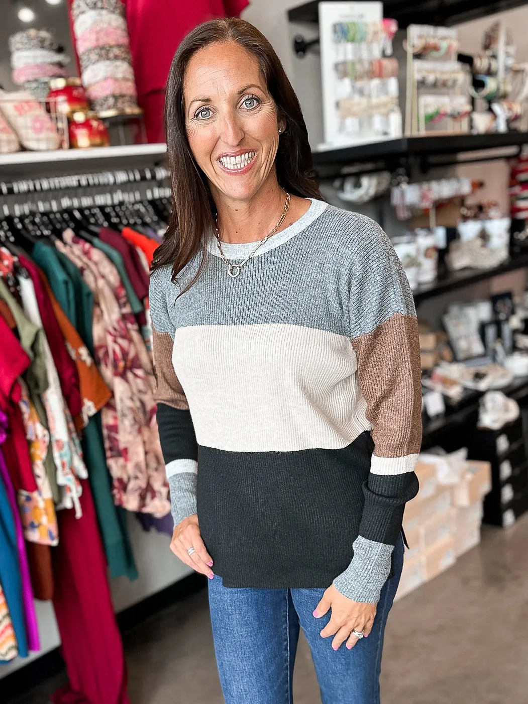 Timeless Blocked Sweater