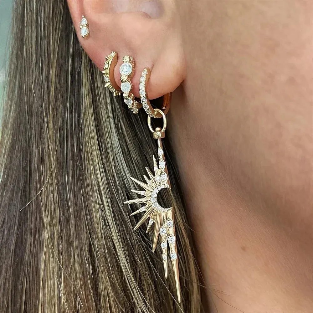 Timeless Small Graduated Diamond Hoop