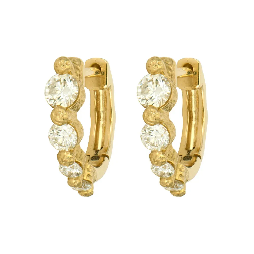 Timeless Small Graduated Diamond Hoop
