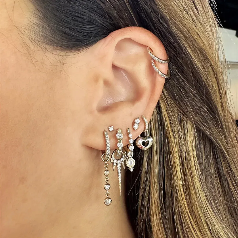 Timeless Small Graduated Diamond Hoop