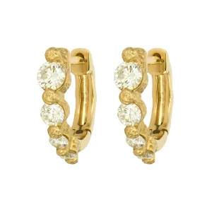 Timeless Small Graduated Diamond Hoop