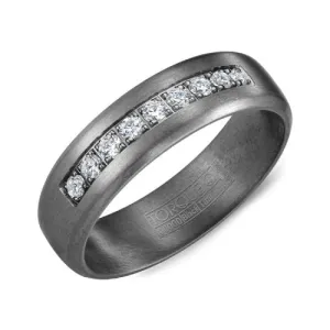 Torque (6mm) Tantalum (0.27ct) Diamonds Mens Band