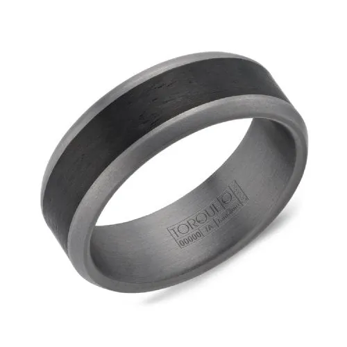 Torque (7.5mm) Tantalum and Carbon Fiber Mens Band