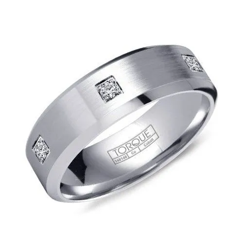 Torque (7mm) Cobalt (0.24ct) Diamond Mens Band
