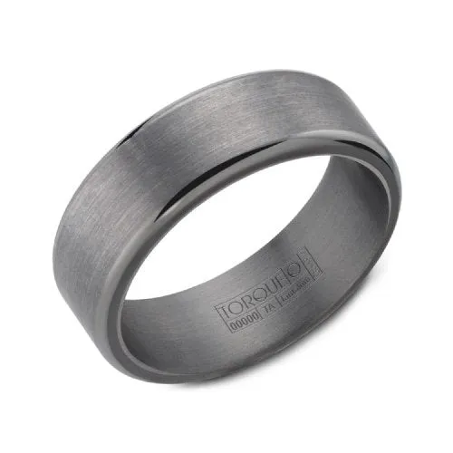 Torque (8mm) Flat Tantalum Mens Band