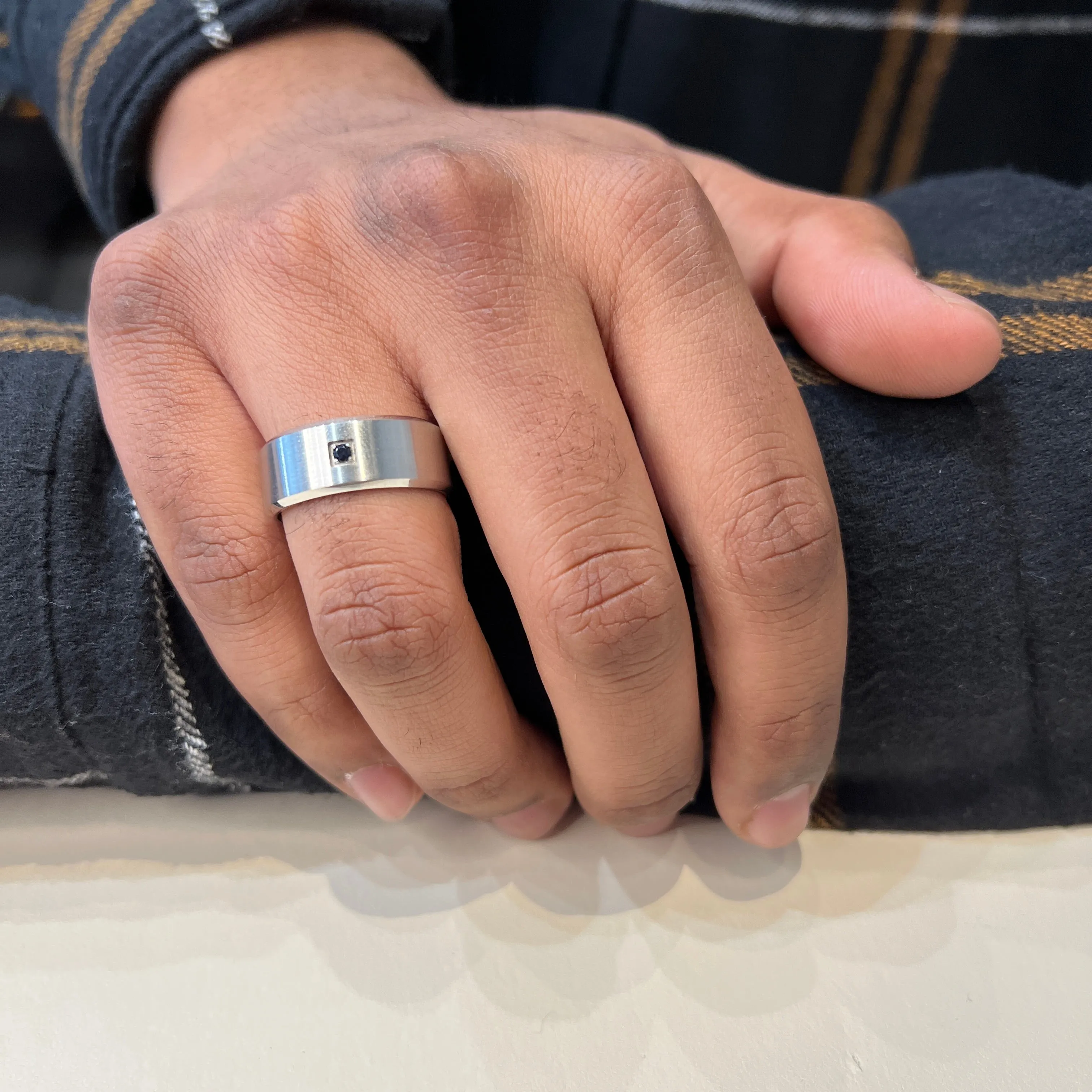 Torque (9mm) Brushed Cobalt with Black Sapphire
