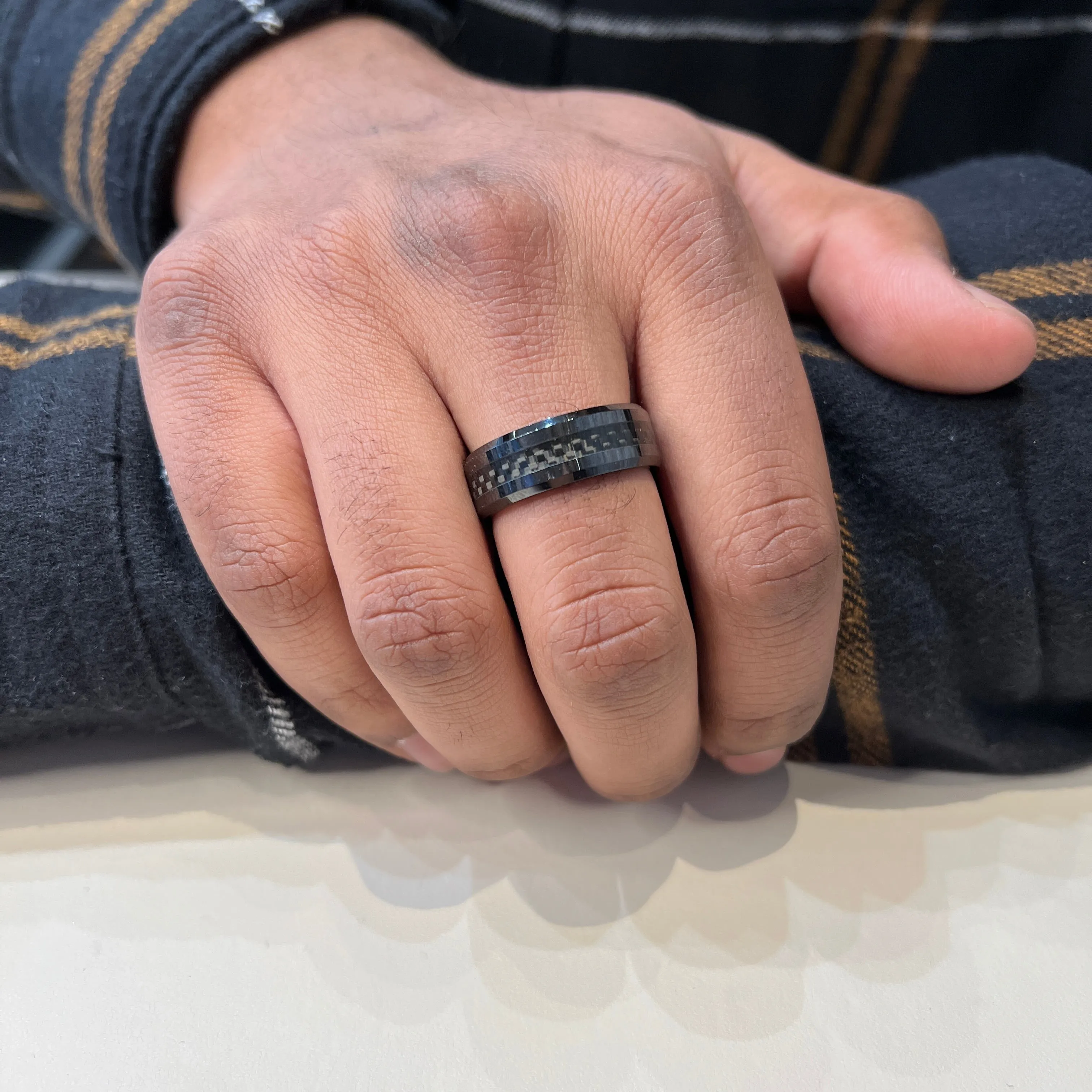 Torque Black Ceramic (8mm) Carbon Fiber Band