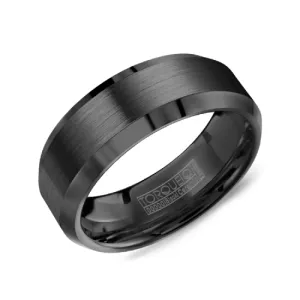 Torque Black Ceramic (8mm) Mens Wedding Band