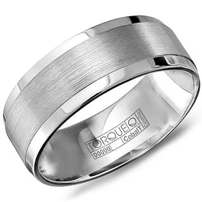 Torque Cobalt (8mm) Brushed Centre Mens Band