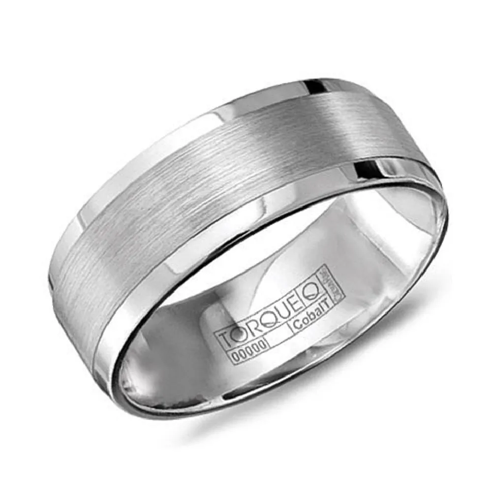 Torque Cobalt (8mm) Brushed Centre Mens Band