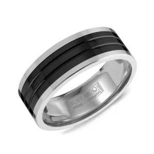 Torque Tungsten (8mm) with Black Ceramic Band