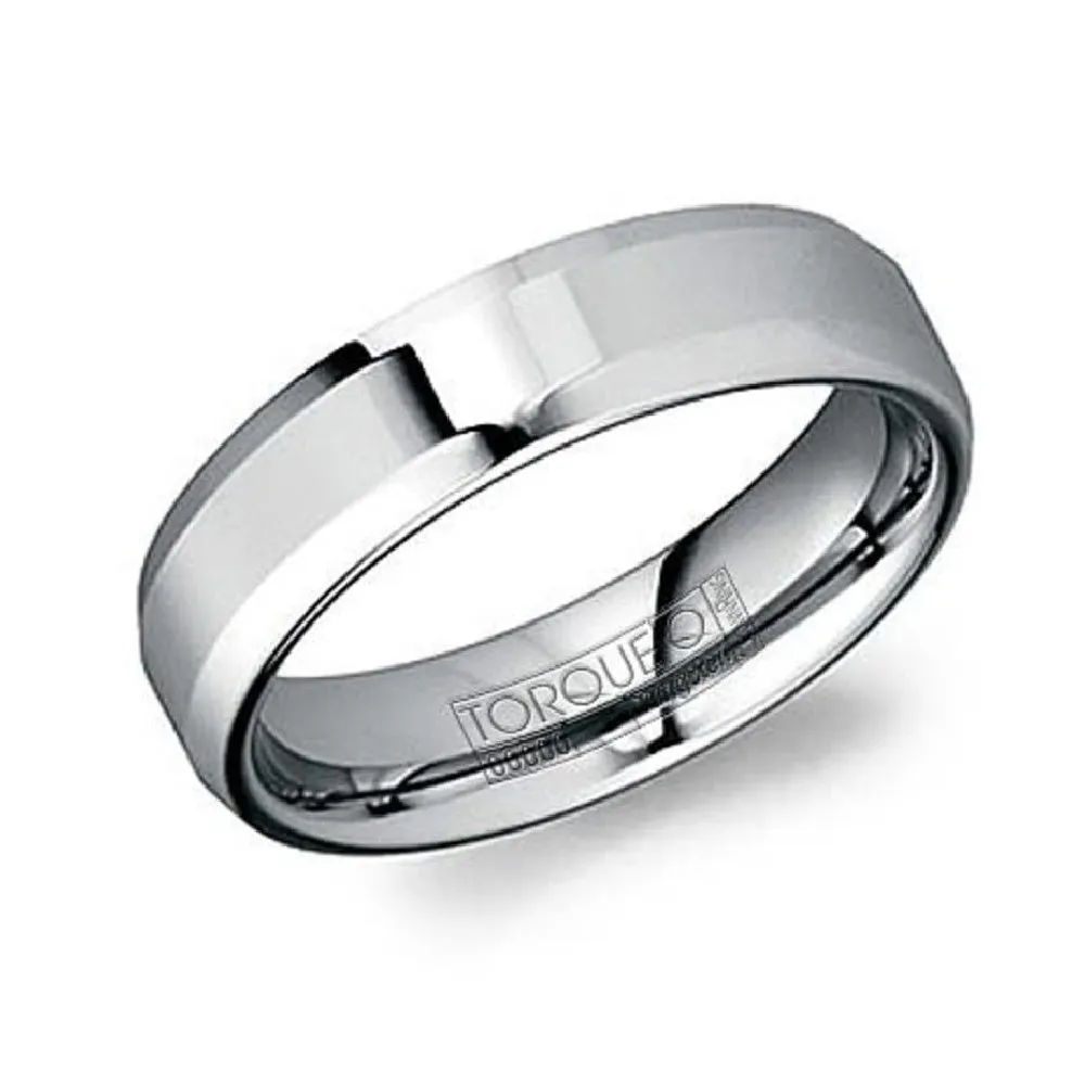 Torque Tungsten Carbide (6mm) Highpolished Bevelled Band