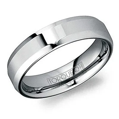 Torque Tungsten Carbide (6mm) Highpolished Bevelled Band