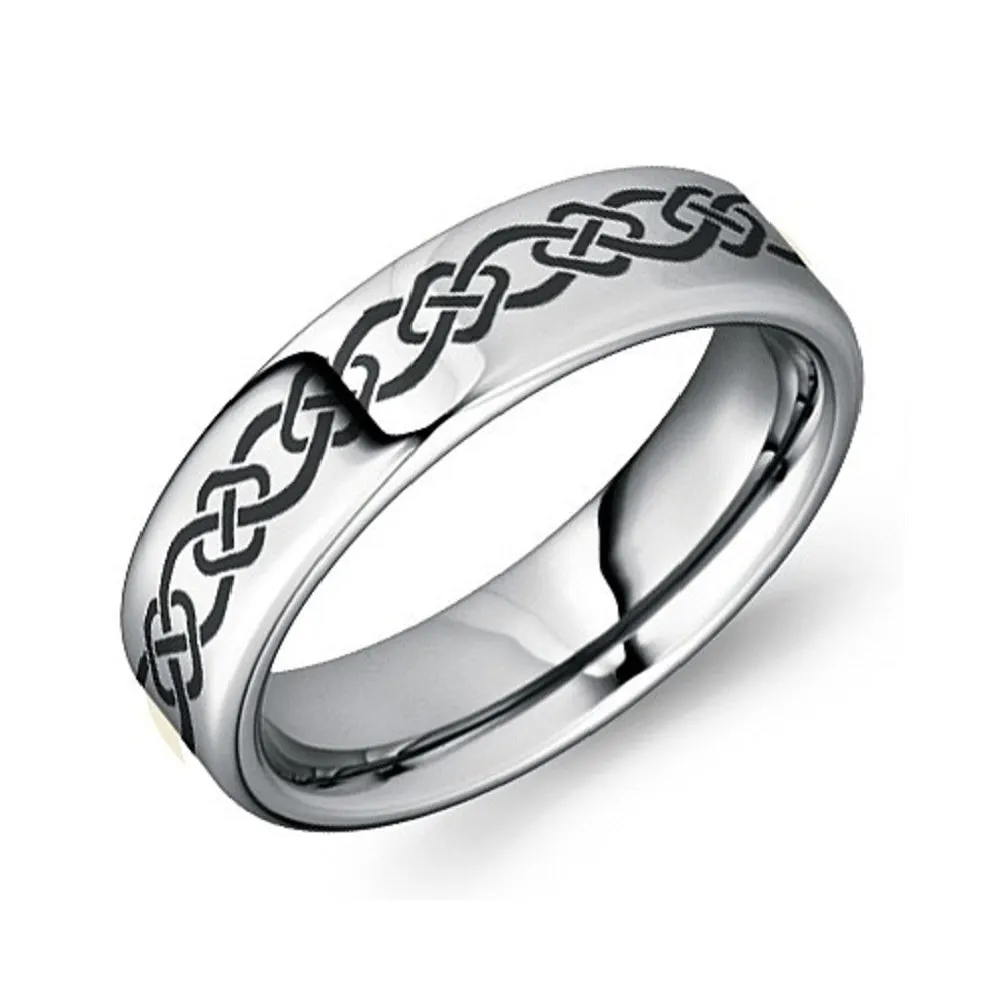 Torque Tungsten Carbide (6mm) with Celtic Design Band