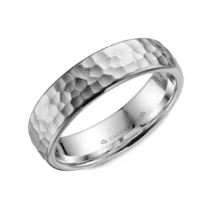 Torque White Cobalt Hammered Finish Mens Ring