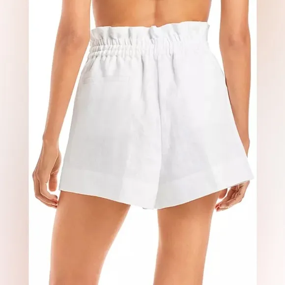 TORY BURCH HIGH RISE LINEN SHORTS