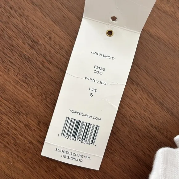 TORY BURCH HIGH RISE LINEN SHORTS
