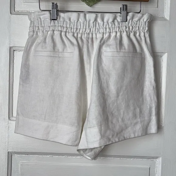 TORY BURCH HIGH RISE LINEN SHORTS