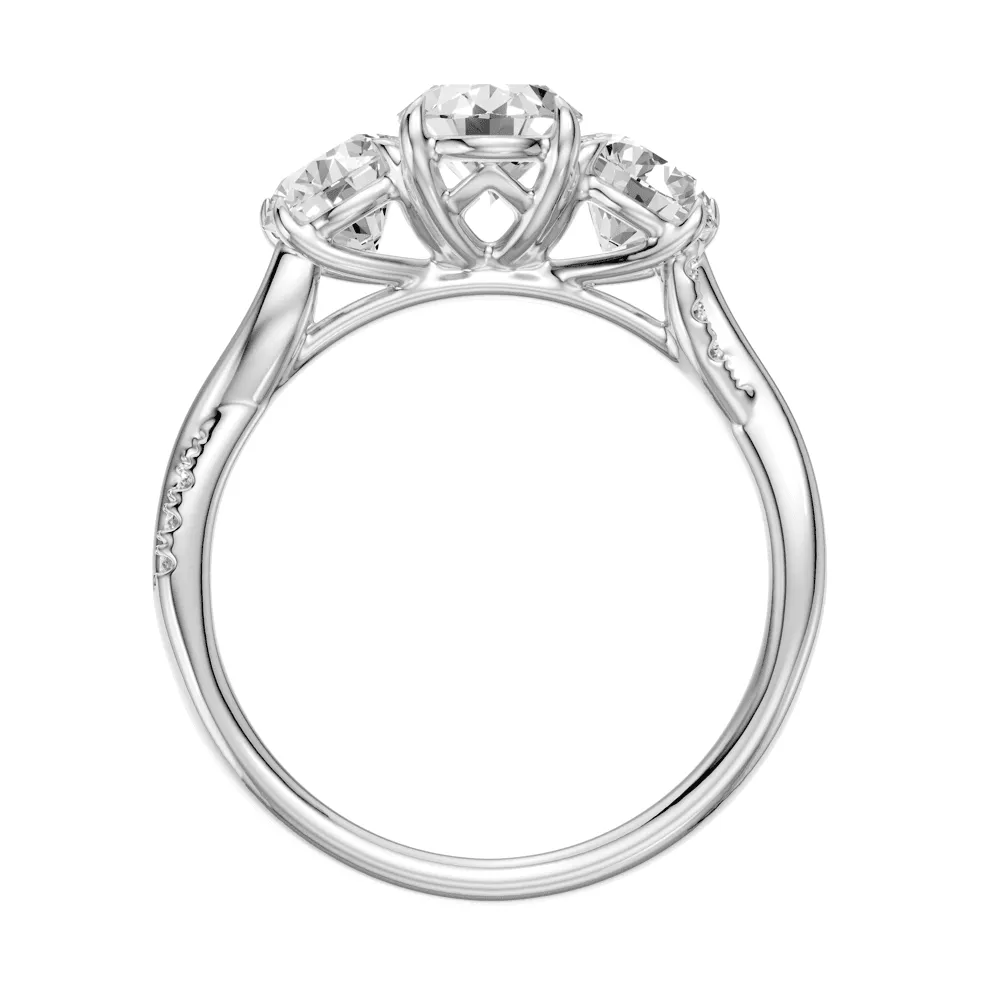 Triple Oval Stone Ring with 2.00ct of Laboratory Grown Diamonds in 18ct White Gold