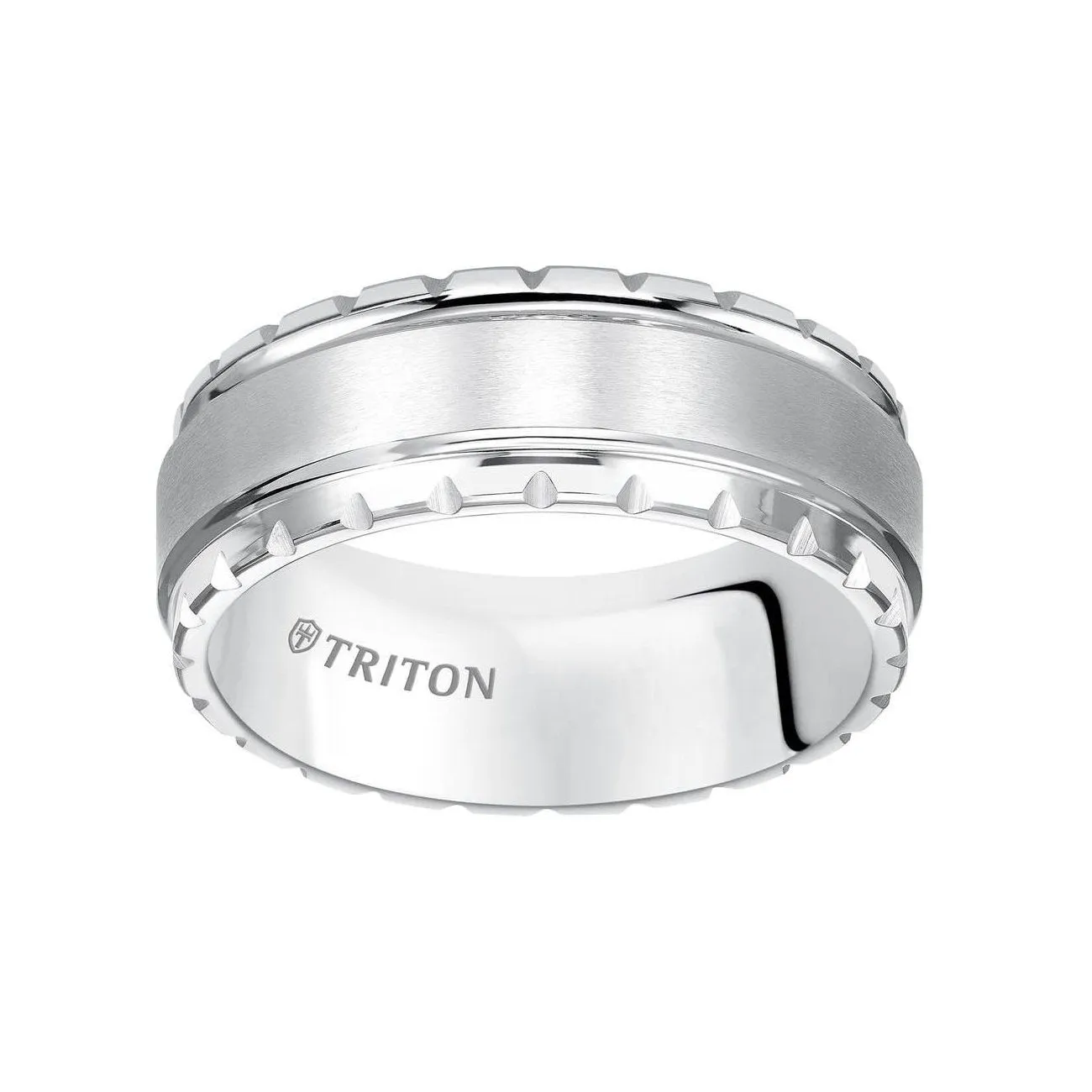 Triton (8mm) Satin Finish Step Edge Band
