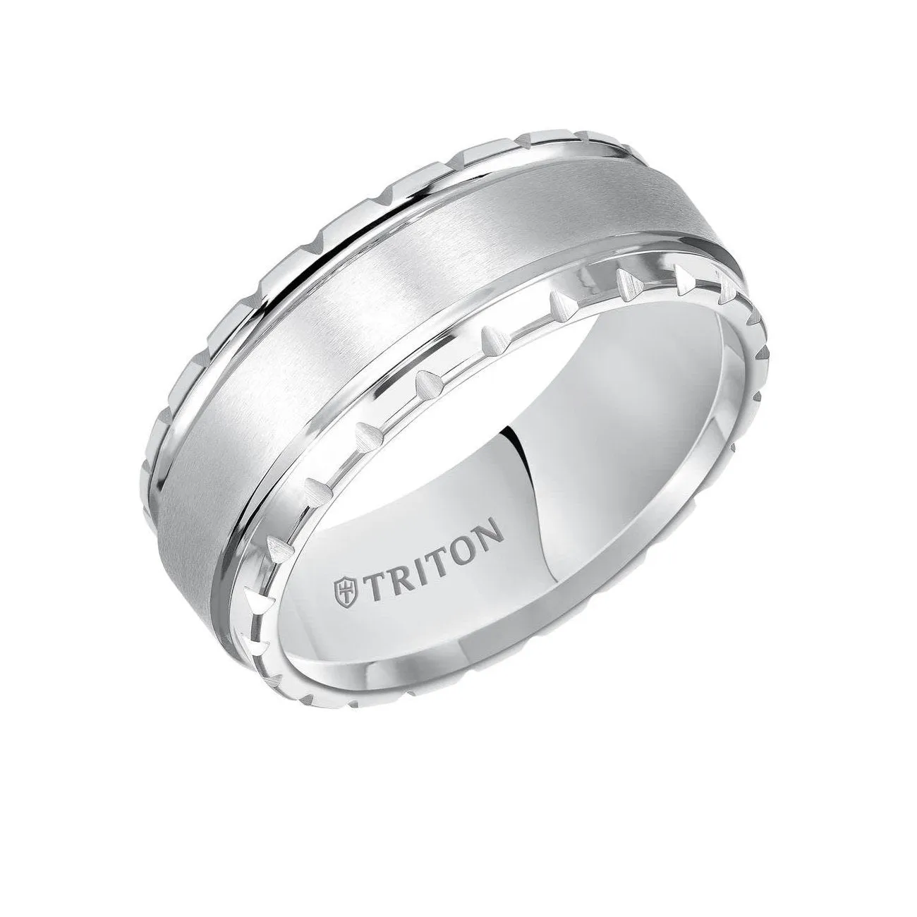 Triton (8mm) Satin Finish Step Edge Band