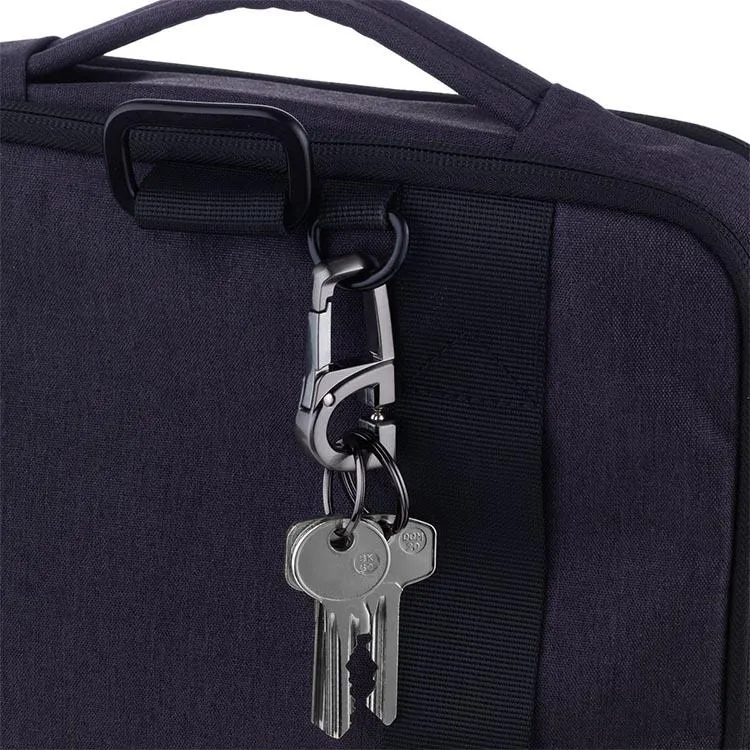 TROIKA Keyring Carabiner with Innovative Click Mechanism D-CLICK
