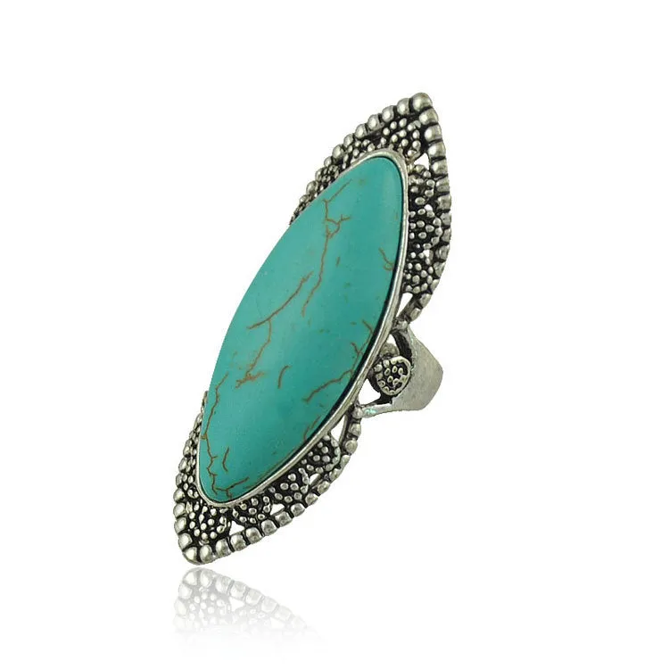 Turquoise Ring Vintage Turquoise Ring Print Turquoise Ring