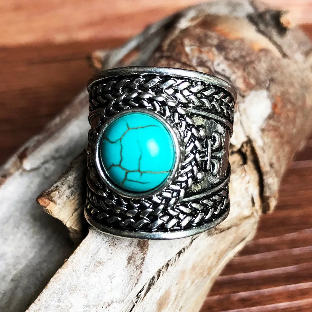 Turquoise Ring Vintage Turquoise Ring Print Turquoise Ring