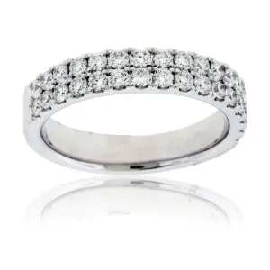 Two Row Pave Diamond Band