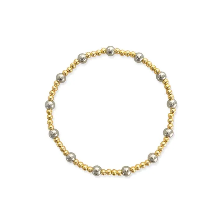 Two tone stretch Bracelet ABR162