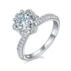 Unique 1.5ct/2.0/3.0CT Round Cut Moissanite Ring