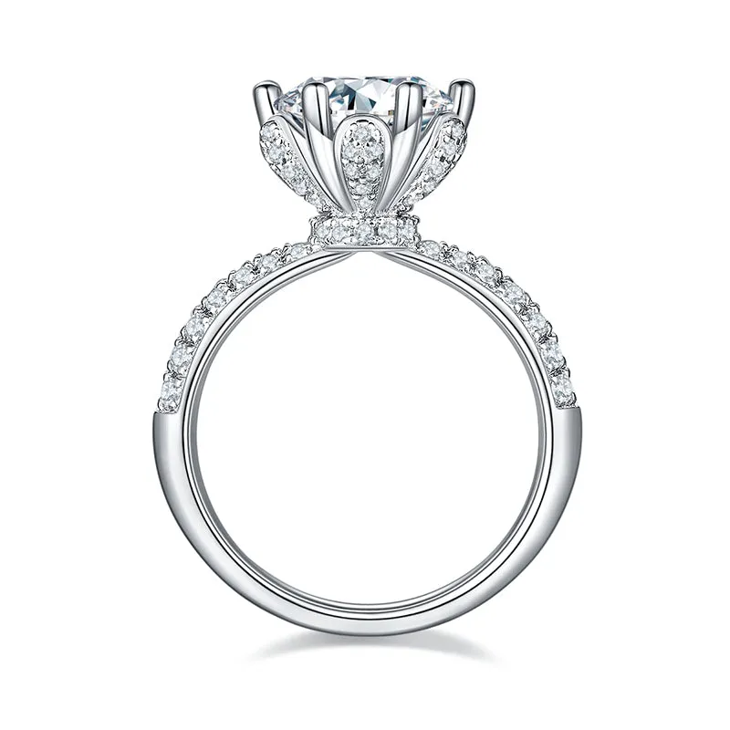 Unique 1.5ct/2.0/3.0CT Round Cut Moissanite Ring