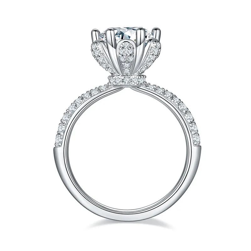 Unique 1.5ct/2.0/3.0CT Round Cut Moissanite Ring