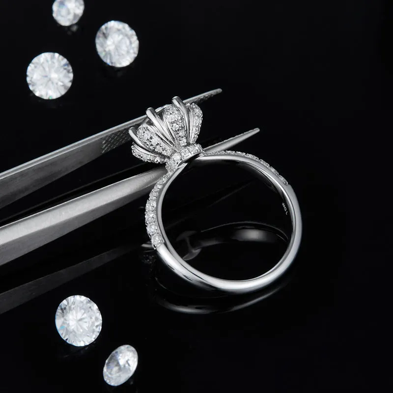 Unique 1.5ct/2.0/3.0CT Round Cut Moissanite Ring