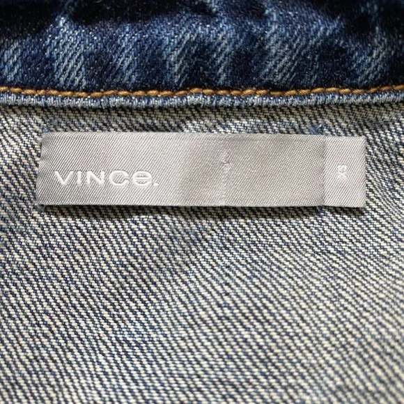 Vince Japanese Selvedge Denim Distressed Jacket in‎ Engineer Size XS Fringe Ends
