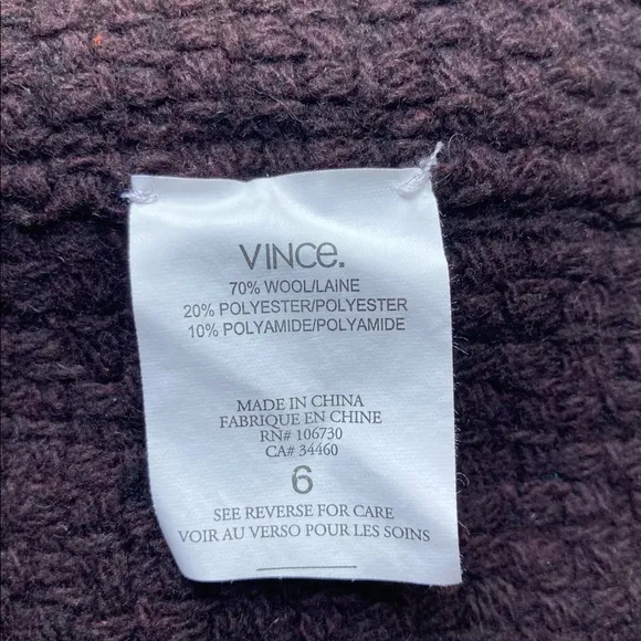 Vince Tweed Wool Snap Front Blazer