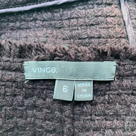 Vince Tweed Wool Snap Front Blazer