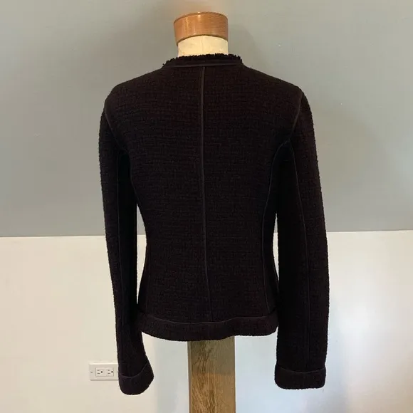 Vince Tweed Wool Snap Front Blazer