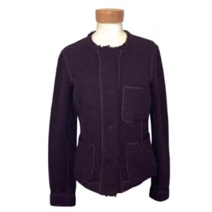 Vince Tweed Wool Snap Front Blazer