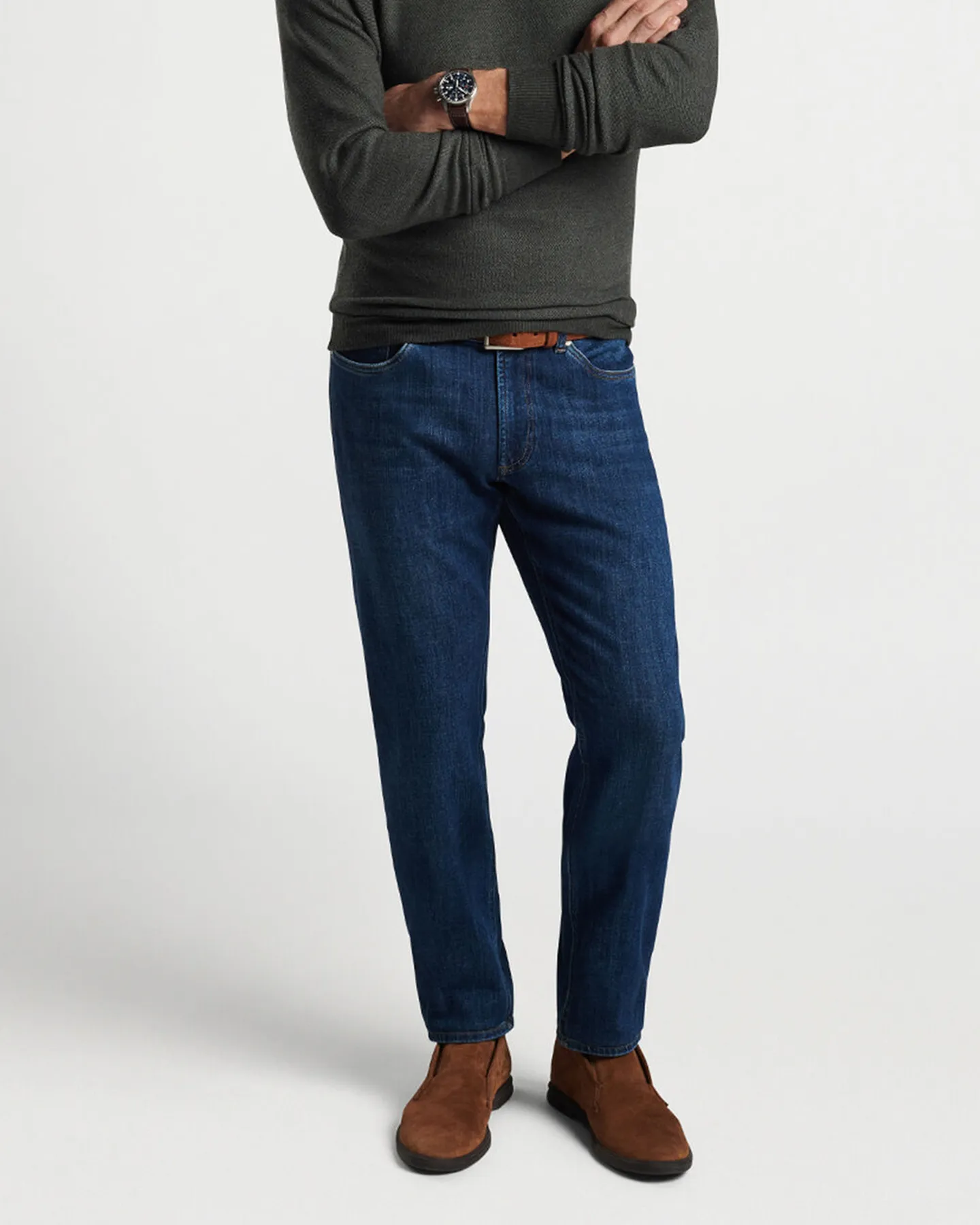 VINTAGE WASHED FIVE POCKET DENIM - TRUE BLUE