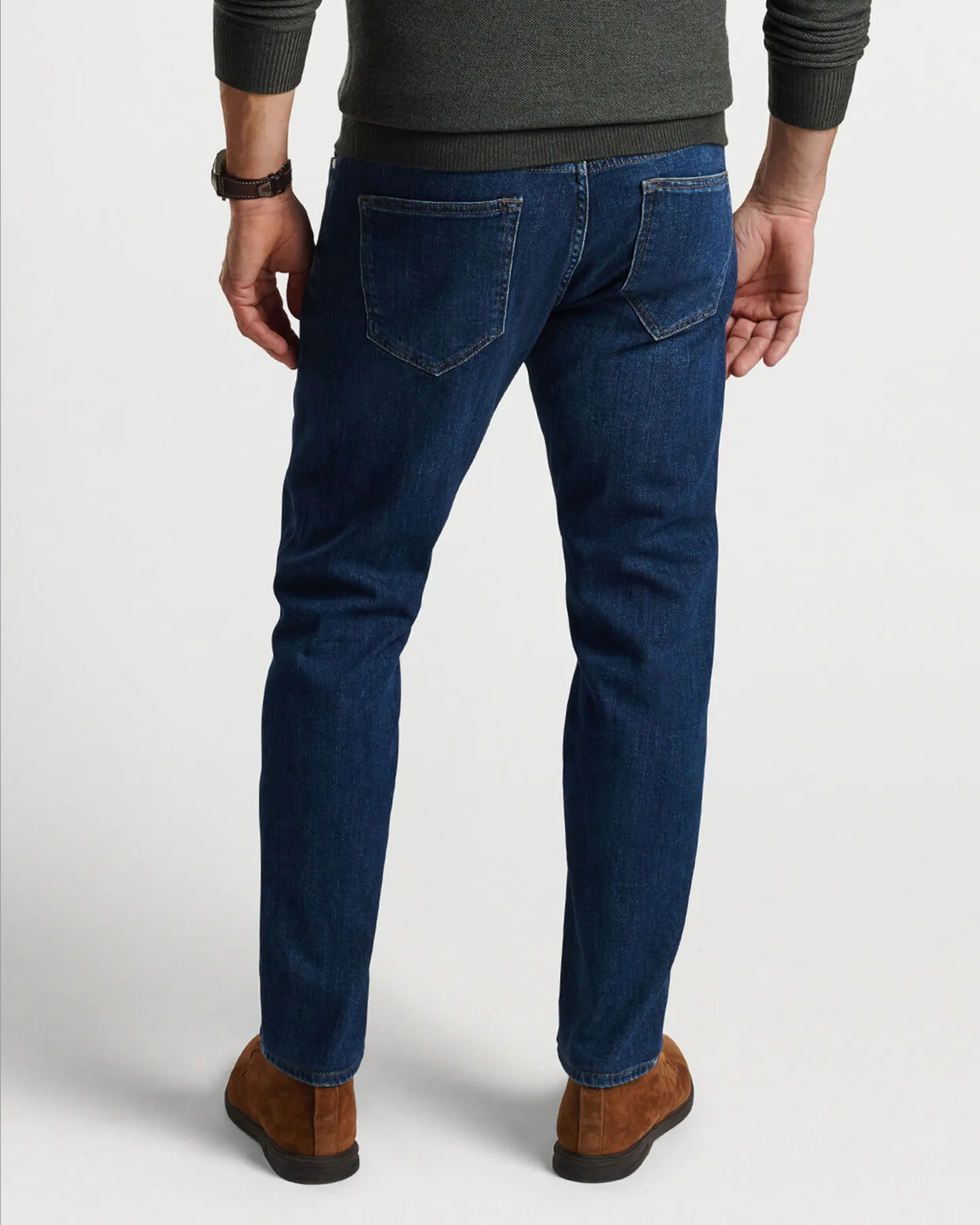 VINTAGE WASHED FIVE POCKET DENIM - TRUE BLUE