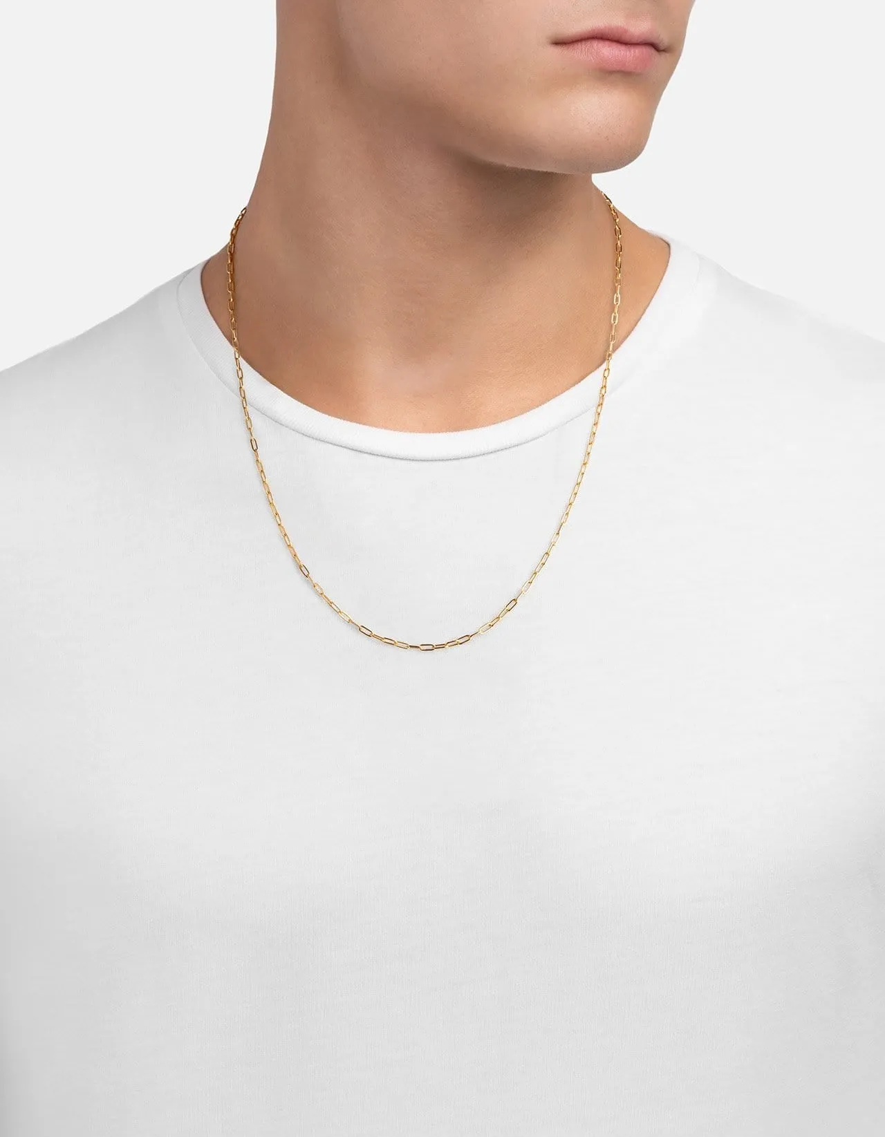 Volt Link Annex Clasp Necklace, Gold Vermeil