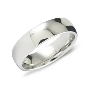White Cobalt (6mm) High Polished Dome Band