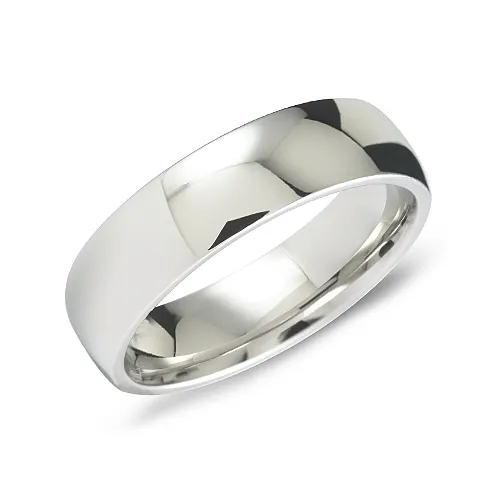 White Cobalt (6mm) High Polished Dome Band
