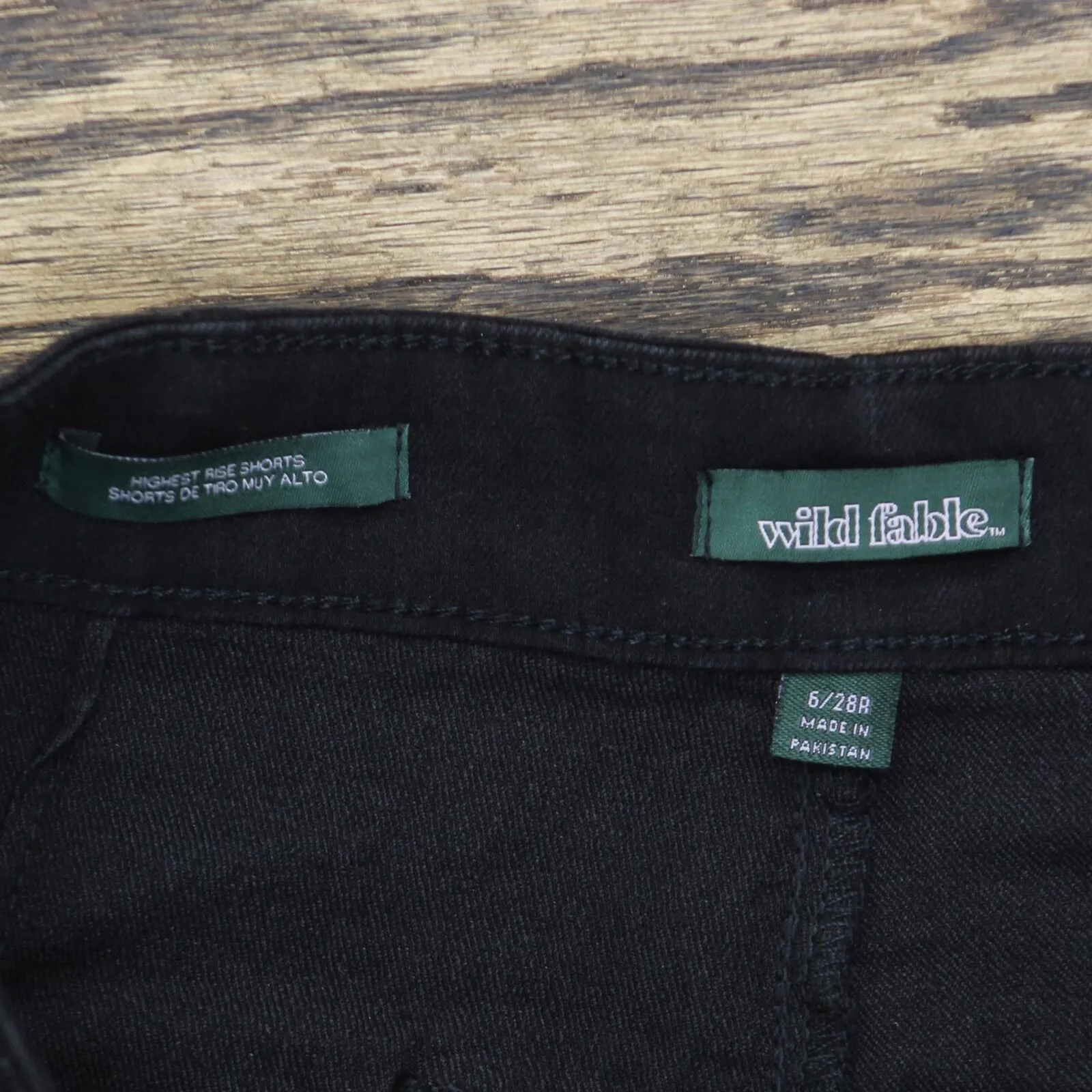 Wild Fable Women's Super-High Rise Jean Shorts Black 6