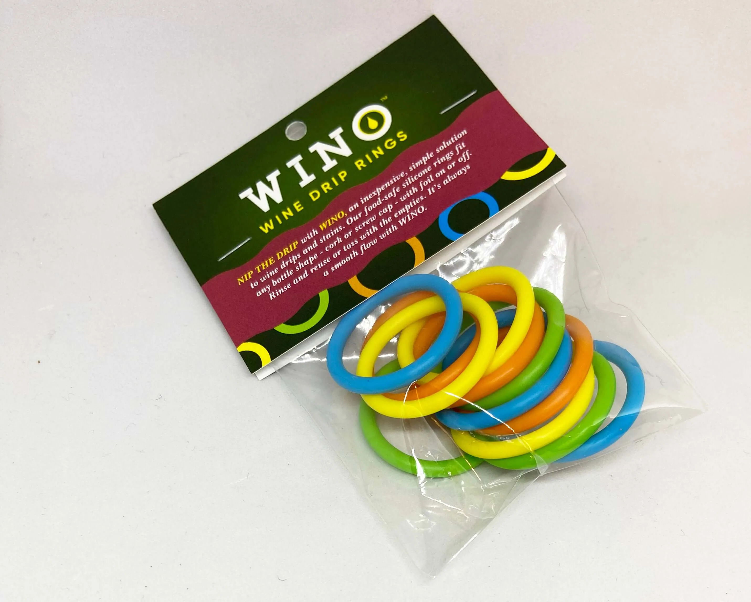 WINO Multicolor Wine Drip Rings