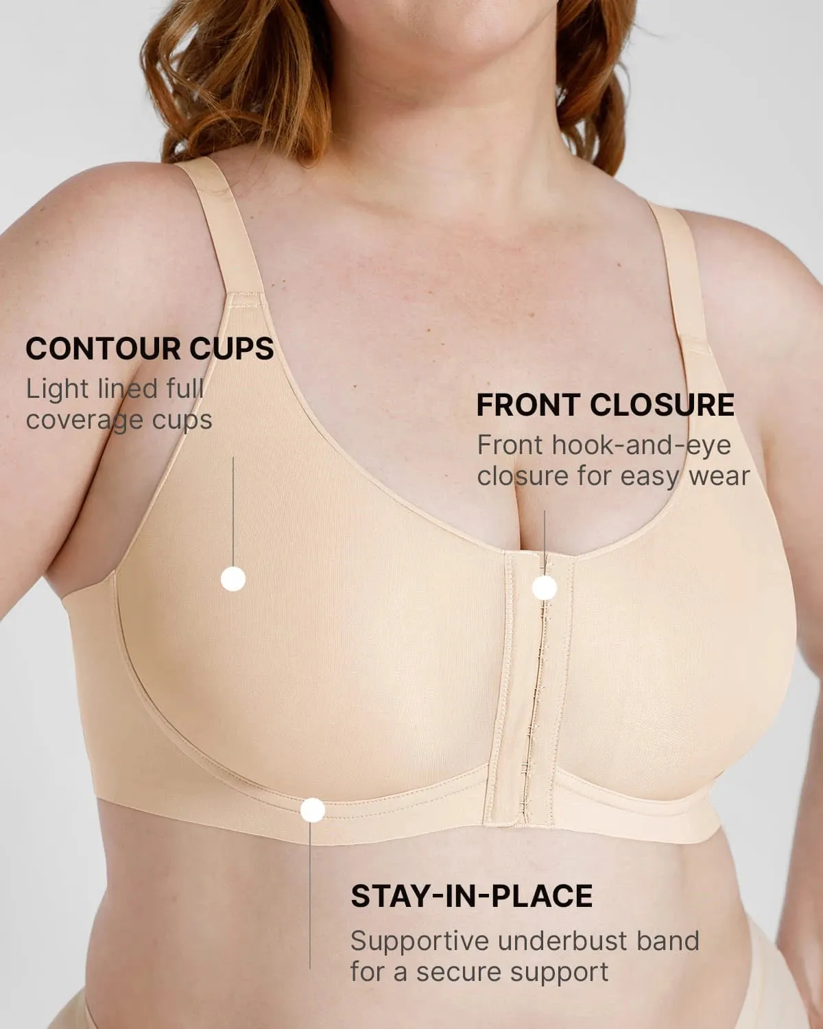 Wireless Front-Hook Back Smooth Bra