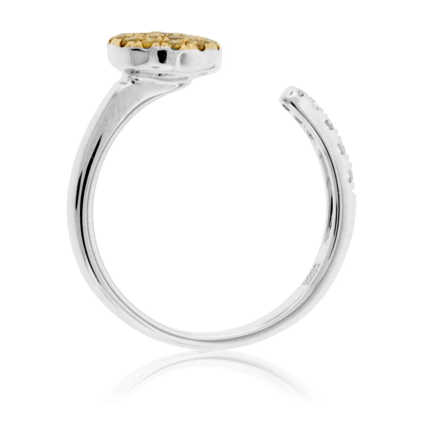 Yellow Diamond Cluster and Diamond Open Center Ring