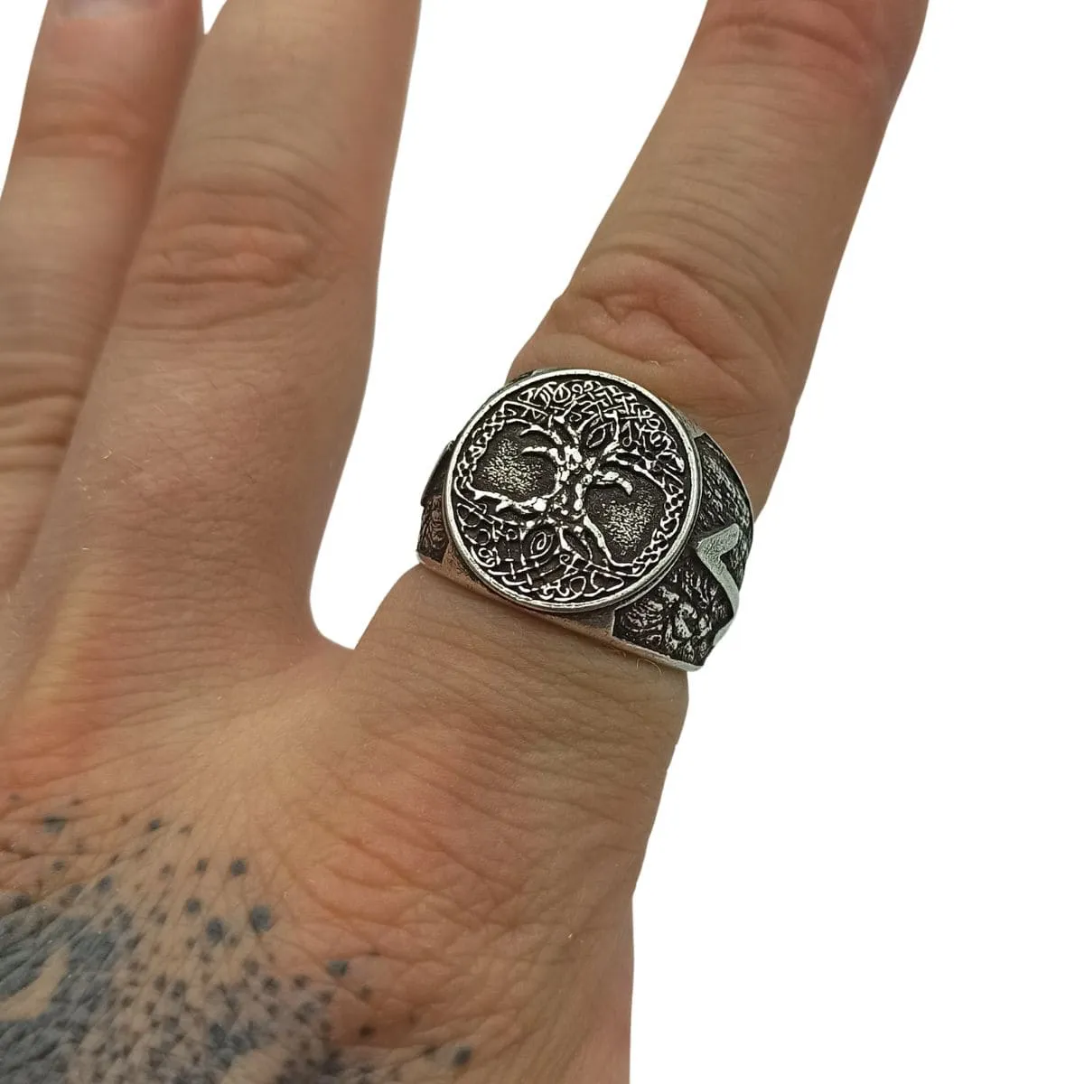 Yggdrasil tree of life bronze ring